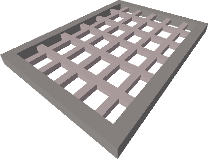 An iron grate. An iron grate.