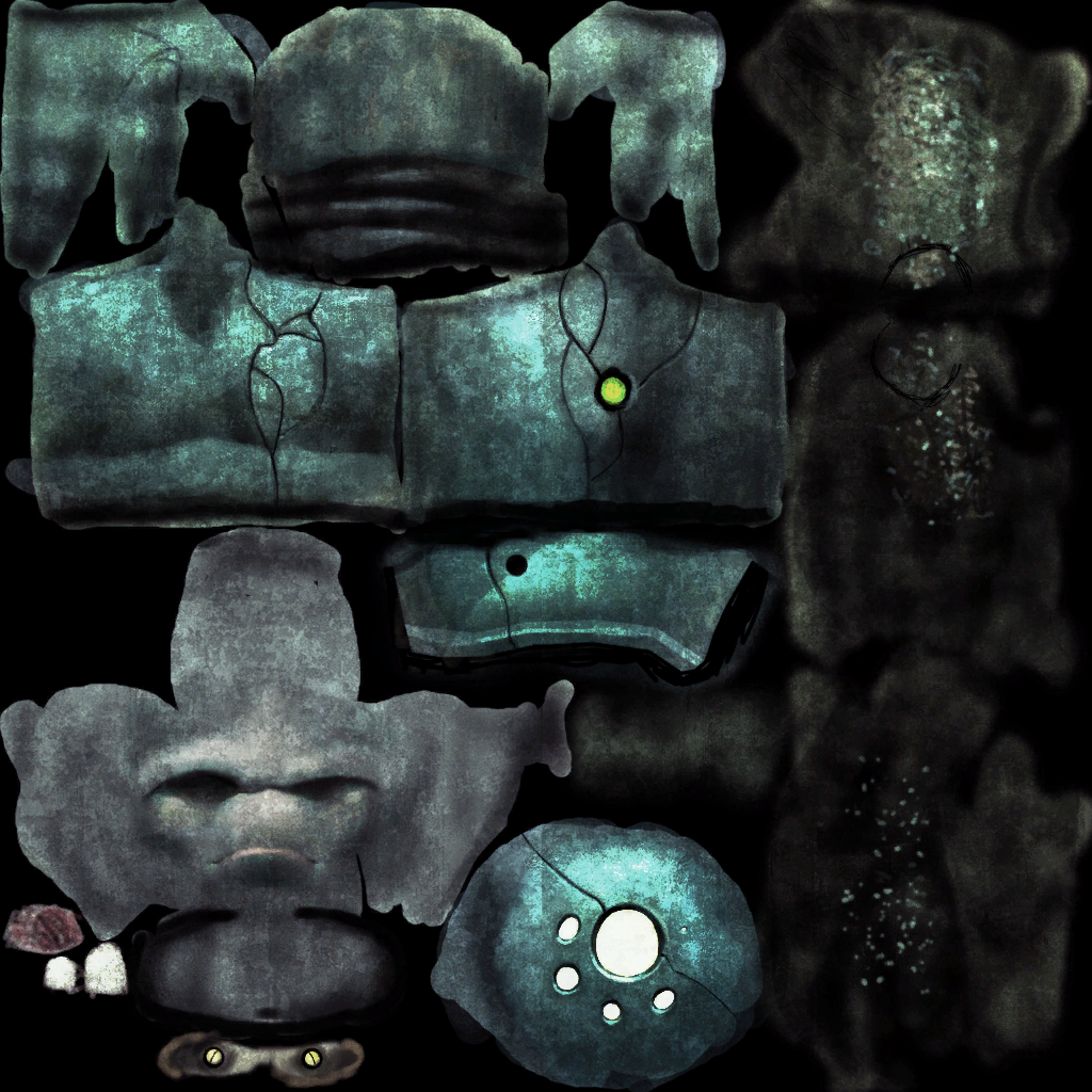 Alien Commando head, arm and leg textures.