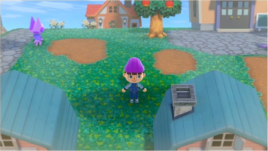 A very early development screenshot showing completely different textures and detailed grass.