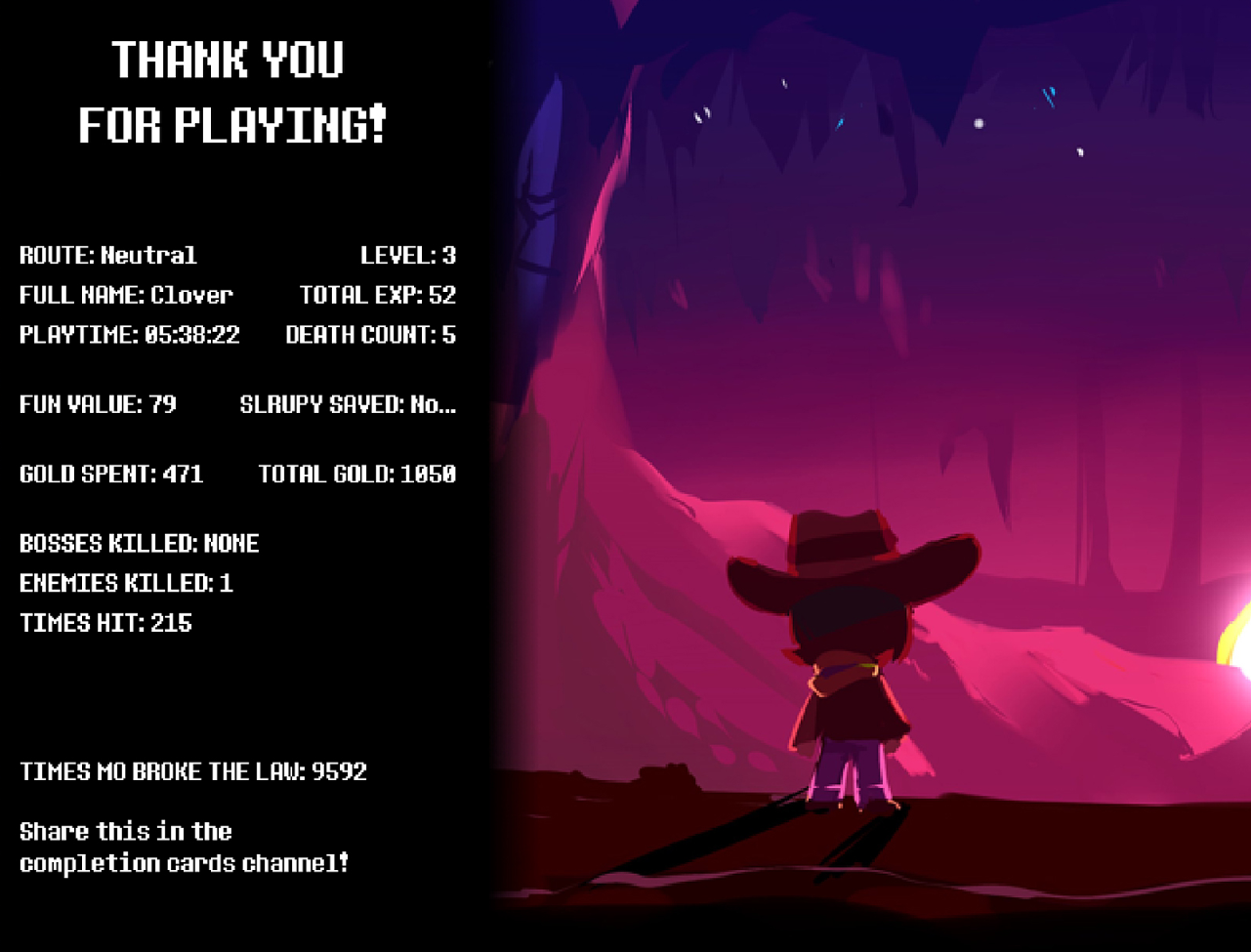 The Neutral version of the screen with proper artwork, as seen in the Undertale Yellow digital artbook