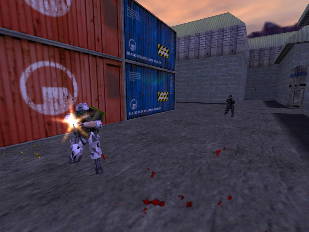 Half-Life Human Grunt working with a Male Black Ops to kill the player.