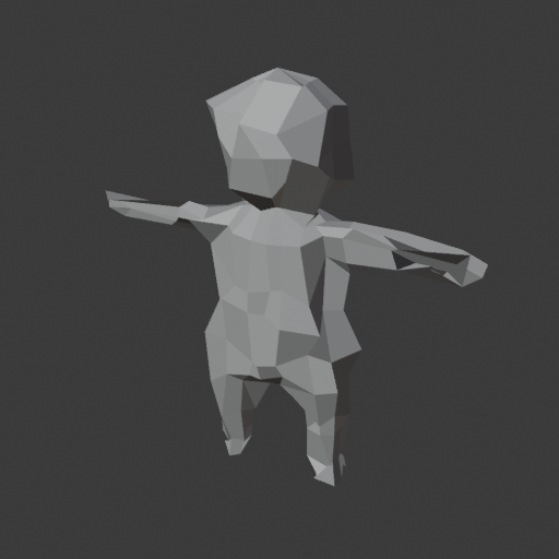 Low-poly shattered body Low-poly shattered body