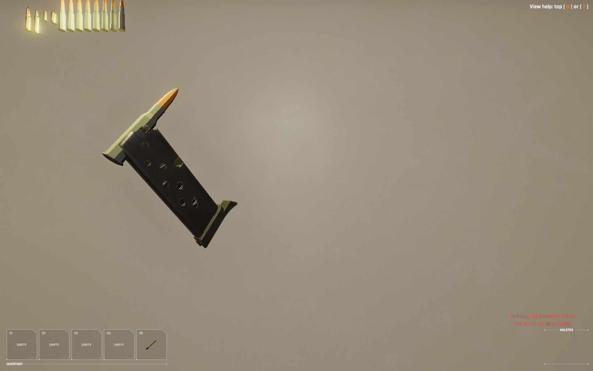 One cartridge looks fine (As a cursed gun image)