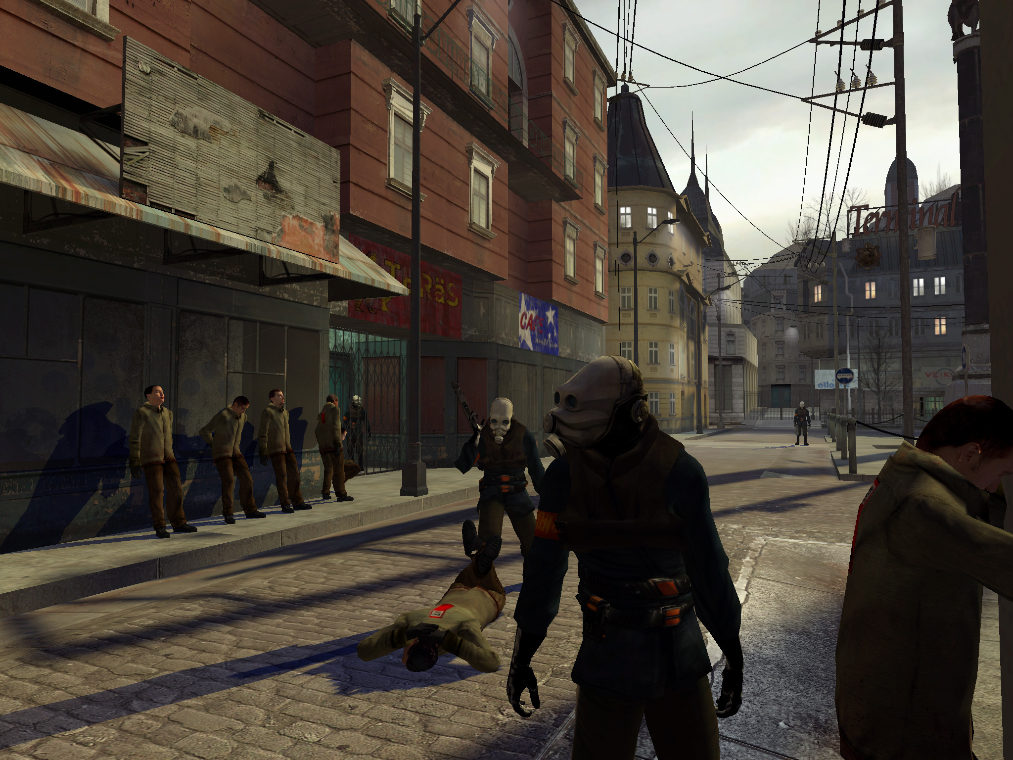 Civil Protection using the old textures in the scrapped map e3_terminal.