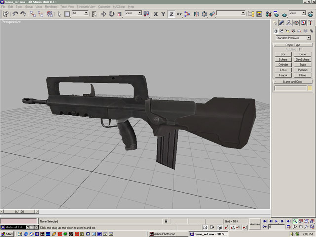 3DS Max screenshot of the FAMAS.
