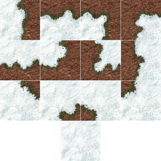 There are no snow in any Jadame land, so these snow tiles remain unused. There are no snow in any Jadame land, so these snow tiles remain unused.