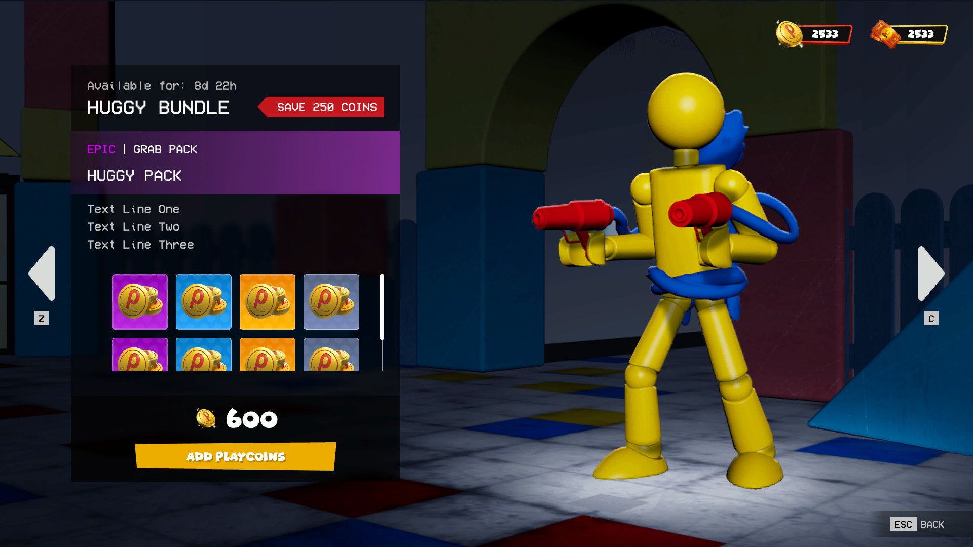 Concept Art for Bundles in the Shop