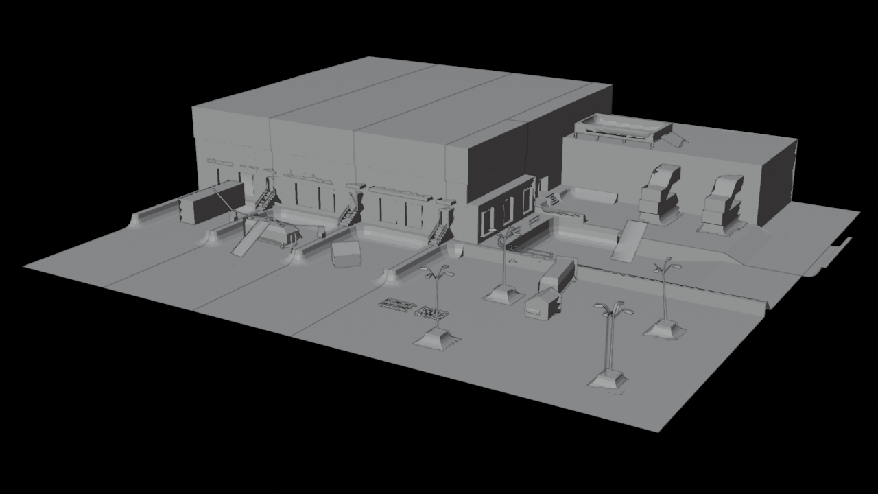 Overview of the level's collision data. Overview of the level's collision data.
