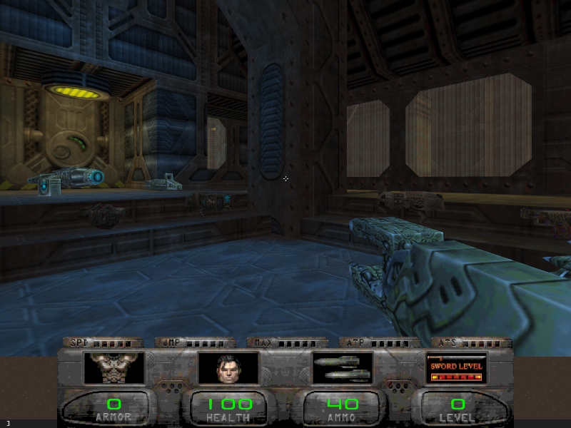 The HUD in any screen size larger than 640x480. The HUD in any screen size larger than 640x480.