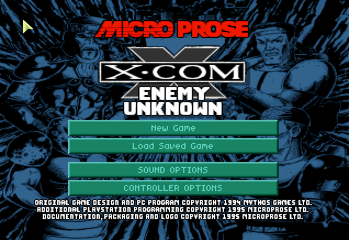 PS1 version Title screen