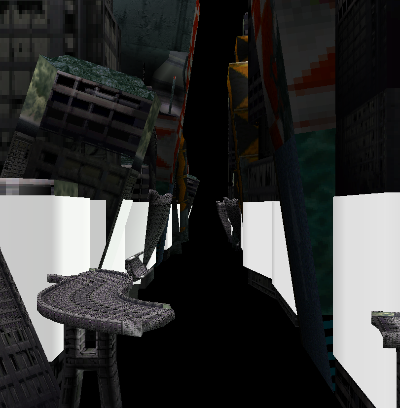 The level viewed from the starting point. The level viewed from the starting point.
