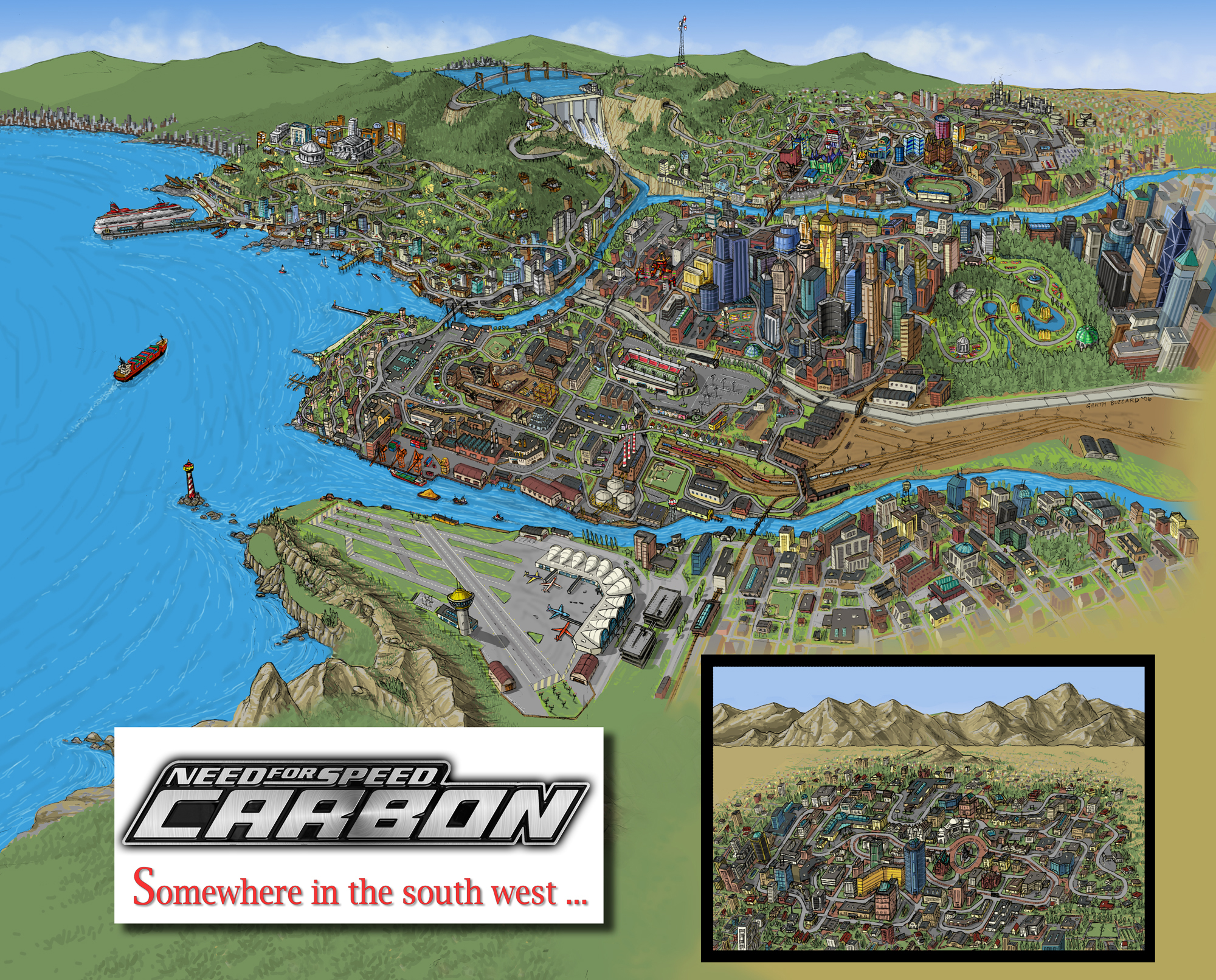 Need for Speed: Carbon Map Concept (Uploaded: May 2, 2012)