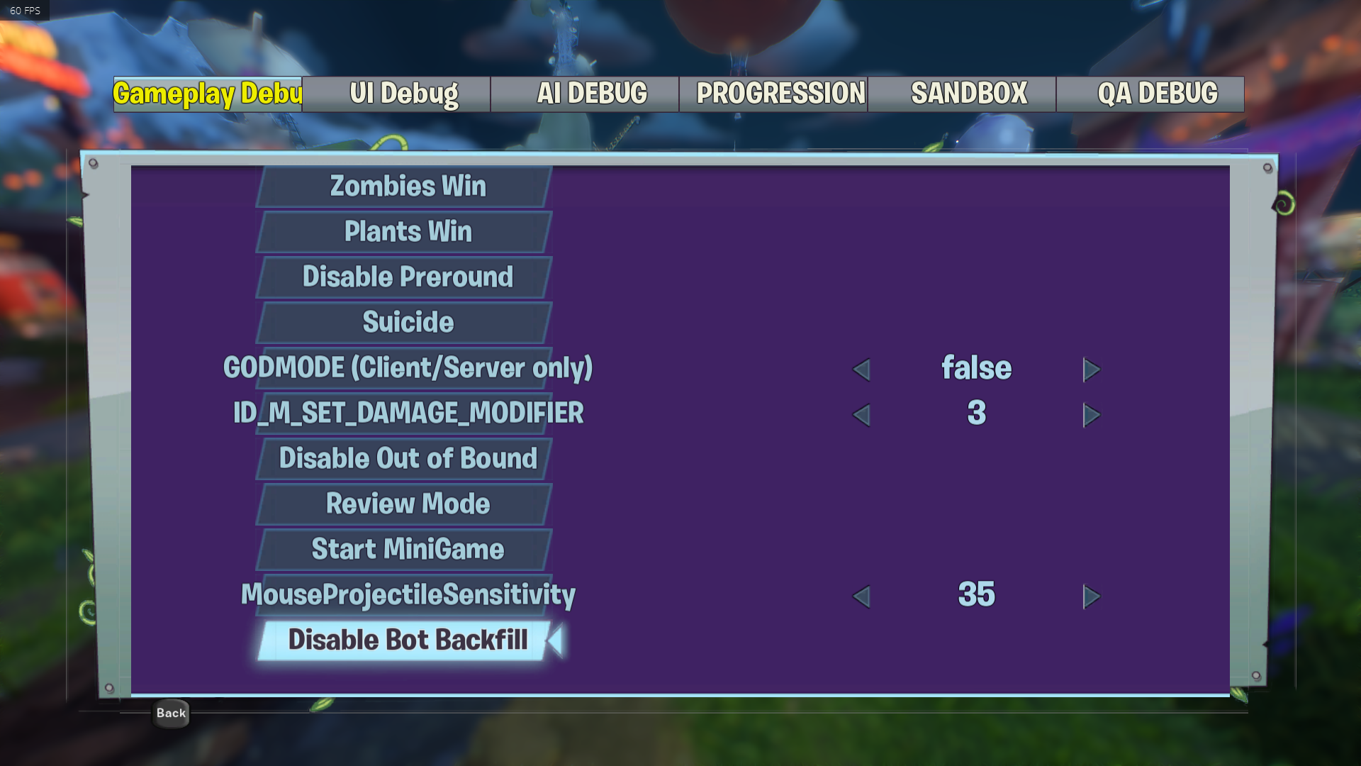 Gameplay Debug Tab#2 Gameplay Debug Tab#2