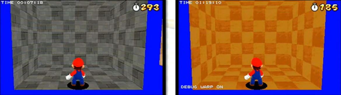 Various rooms for color sheme testing. The HUD elements are directly from Super Mario Galaxy (2). Various rooms for color sheme testing. The HUD elements are directly from Super Mario Galaxy (2).