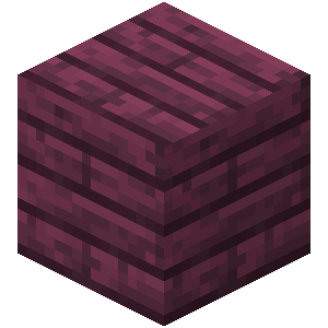 An isometric render of crimson planks in 20w06a.