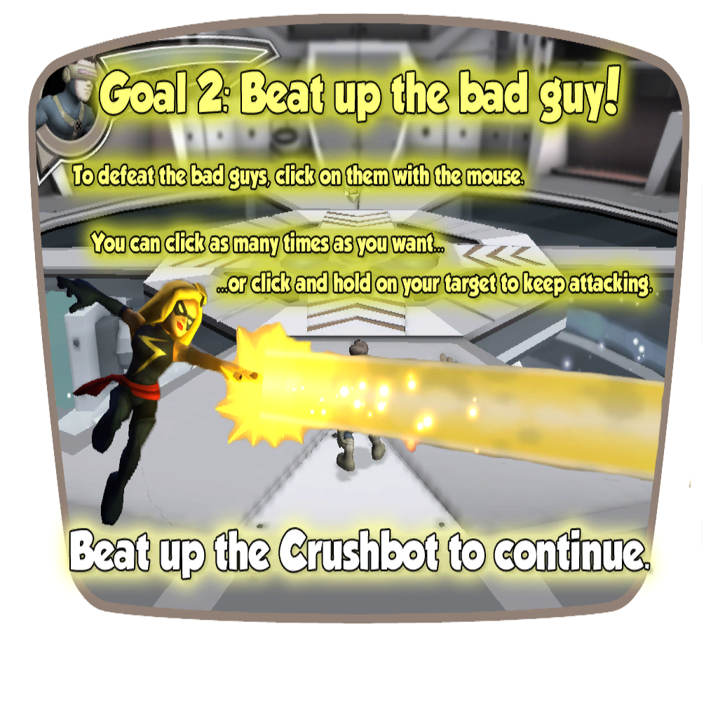 You have to beat some robots up.