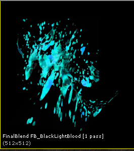 A black light blood effect, most likely intended to be used in a map. A black light blood effect, most likely intended to be used in a map.