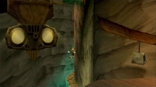 At this point in development, cages had only one grilled side, with the rest plain metal; this cage design is interestingly used in the final's HUD.