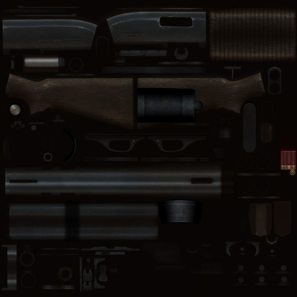 The pump shotgun texture from Left 4 Dead. Its material description file contains an extra keyvalue to provide Half Lambert lighting. The pump shotgun texture from Left 4 Dead. Its material description file contains an extra keyvalue to provide Half Lambert lighting.