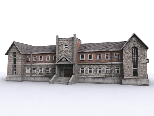 Front view of the dorms' building.