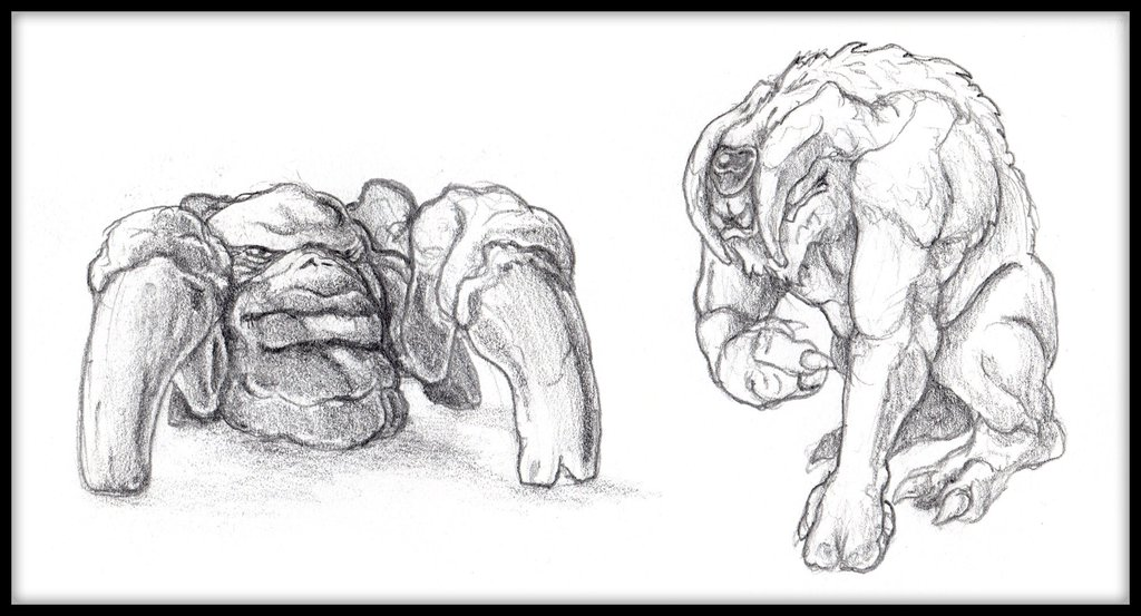 Concepts for some of Halo's cut fauna.