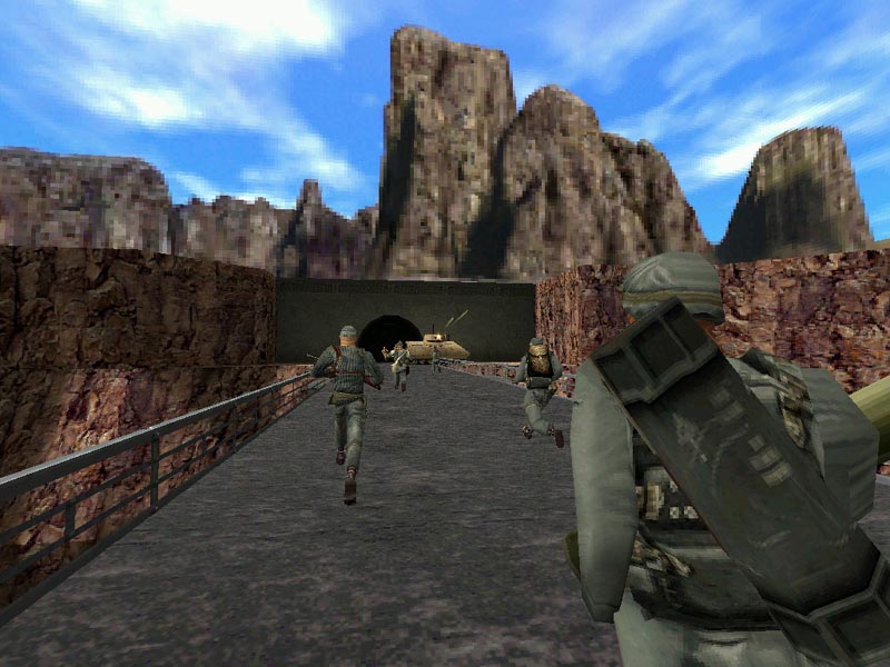 Screenshot of Assault, a map found in a pre-release version of Half-Life. Screenshot of Assault, a map found in a pre-release version of Half-Life.
