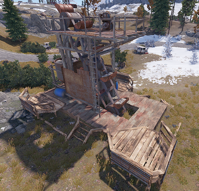 In-game screenshot of the Mining Quarry.