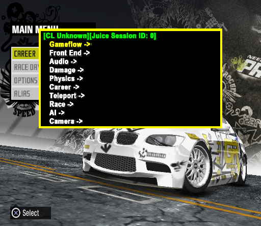 NFSPS-PS2-DebugMenuMain.png