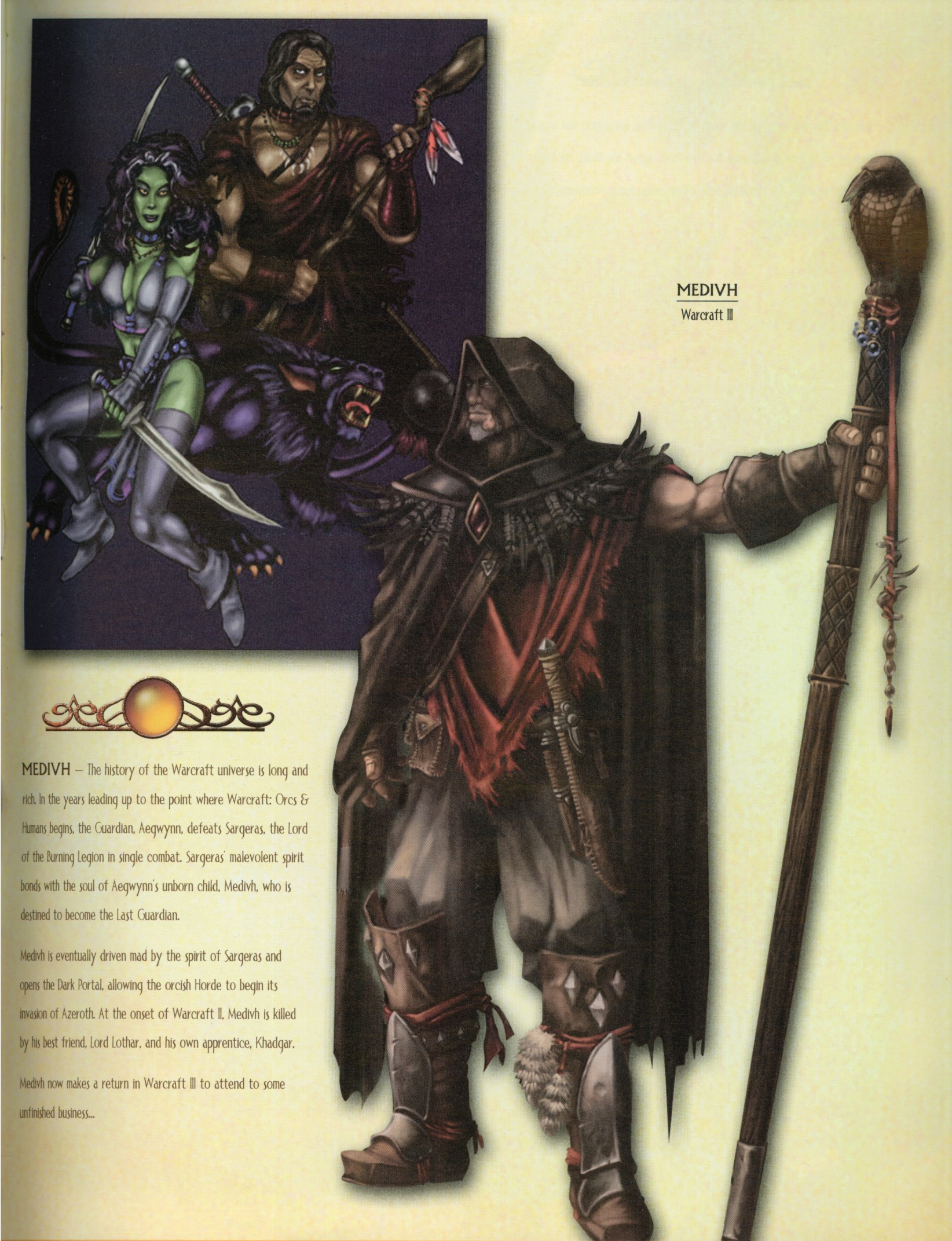 Medivh and Garona. Medivh and Garona.