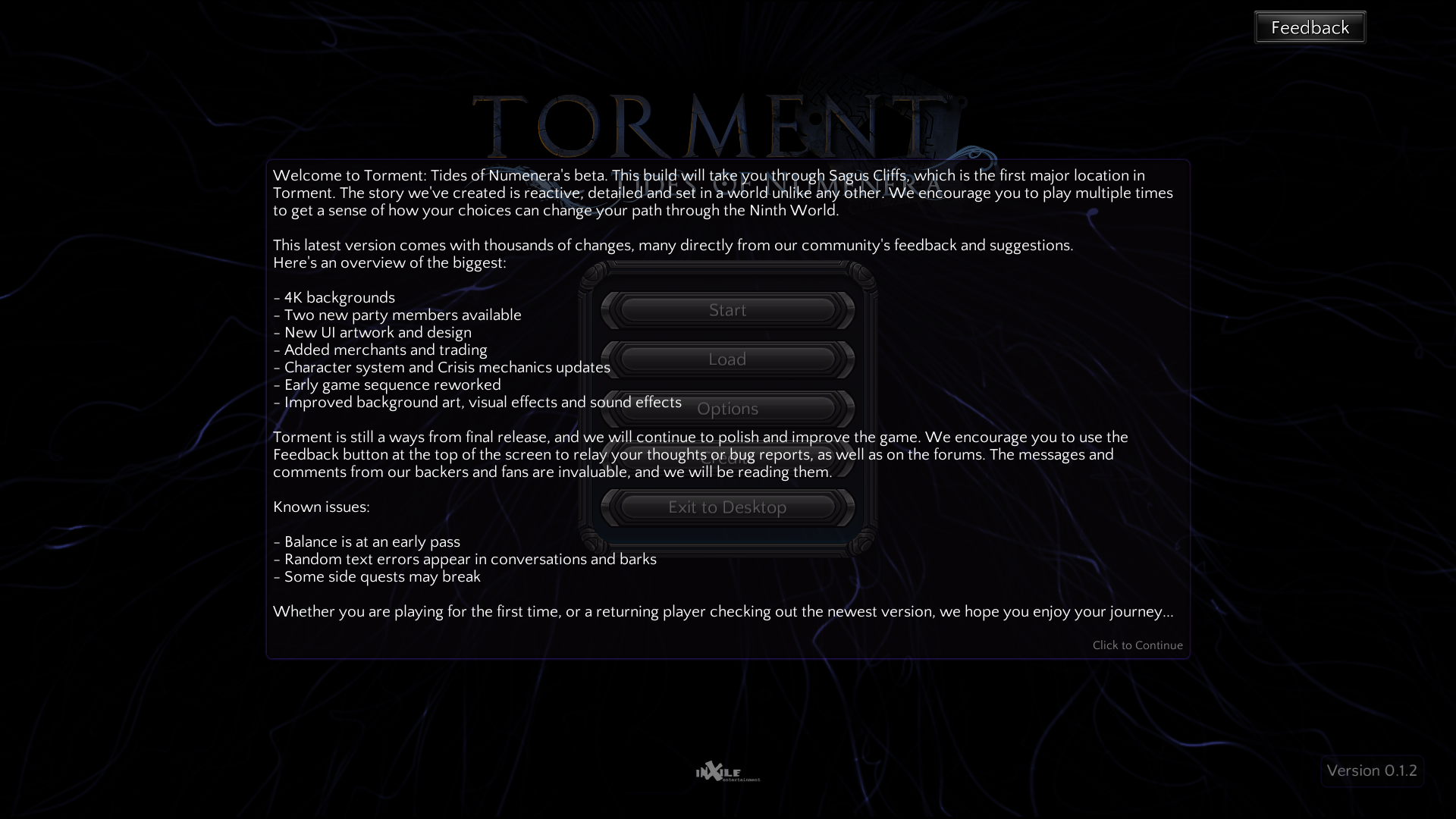 Developer message - this build will take you through Sagus Cliffs