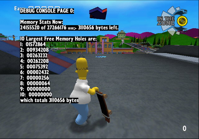 Debug Console Page 0