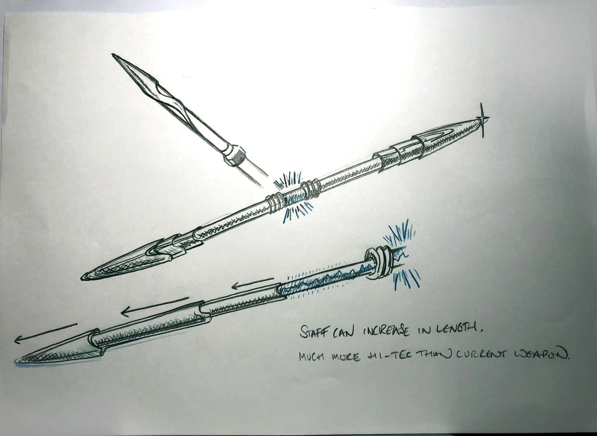 Concept art for Krystal's staff that has a slightly different design. Concept art for Krystal's staff that has a slightly different design.