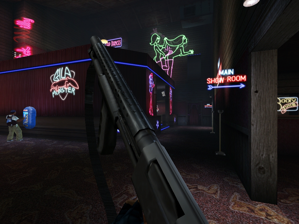 Prerelease screenshot from November 1999 showing the Shotgun.