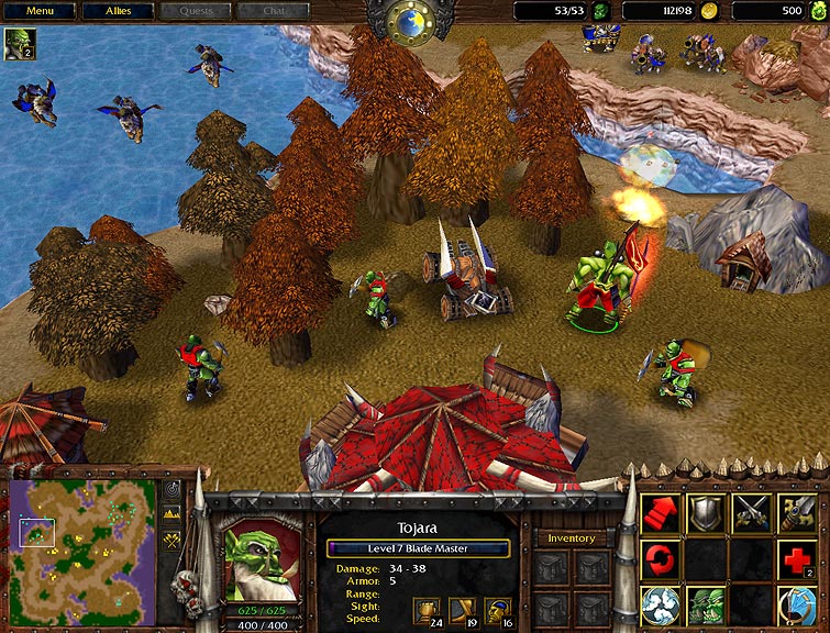 Mortar Teams trying to bombard this Blademaster. Mortar Teams trying to bombard this Blademaster.