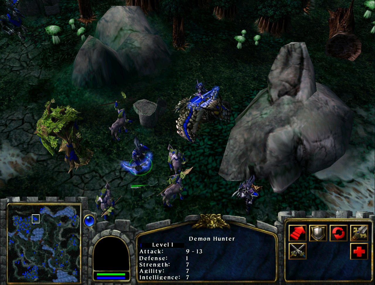 The Demon Hunter in the Alpha, among many other Night elves units The Demon Hunter in the Alpha, among many other Night elves units