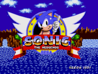 Title screen for Sonic the Hedgehog. Title screen for Sonic the Hedgehog.