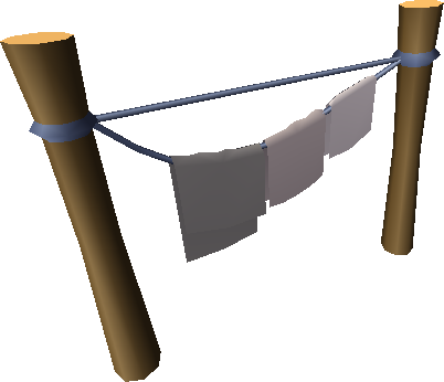 A clothesline. A clothesline.