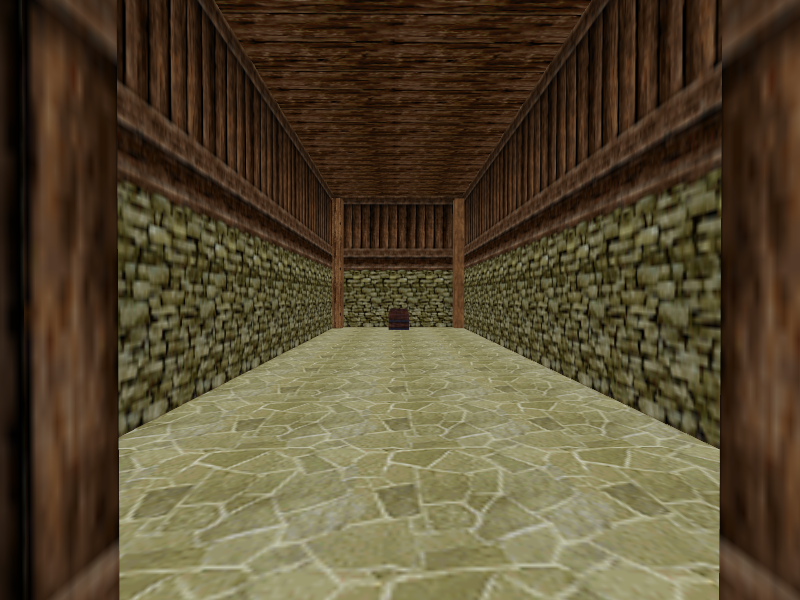 Treasure chest inside the gated building. Treasure chest inside the gated building.