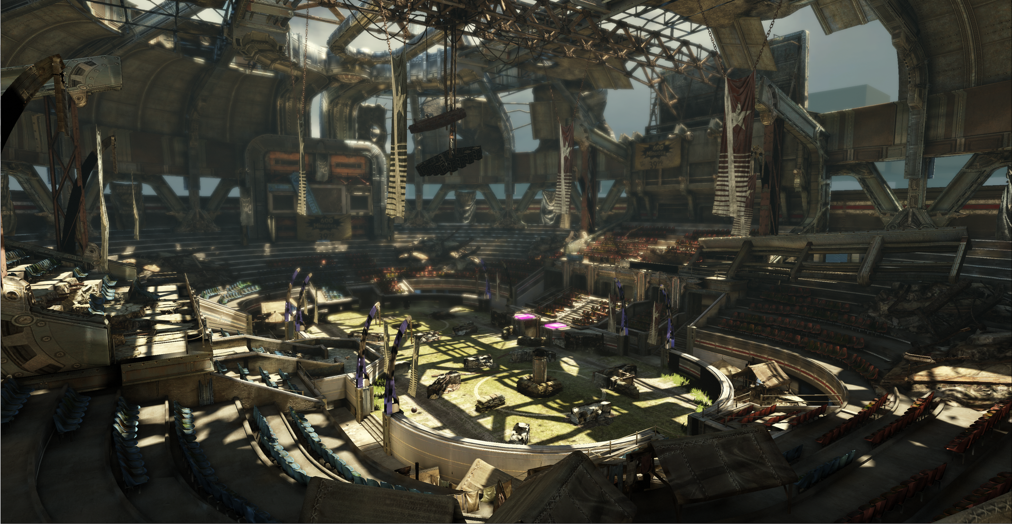 Outside area look of the map with temporary scoreboard.