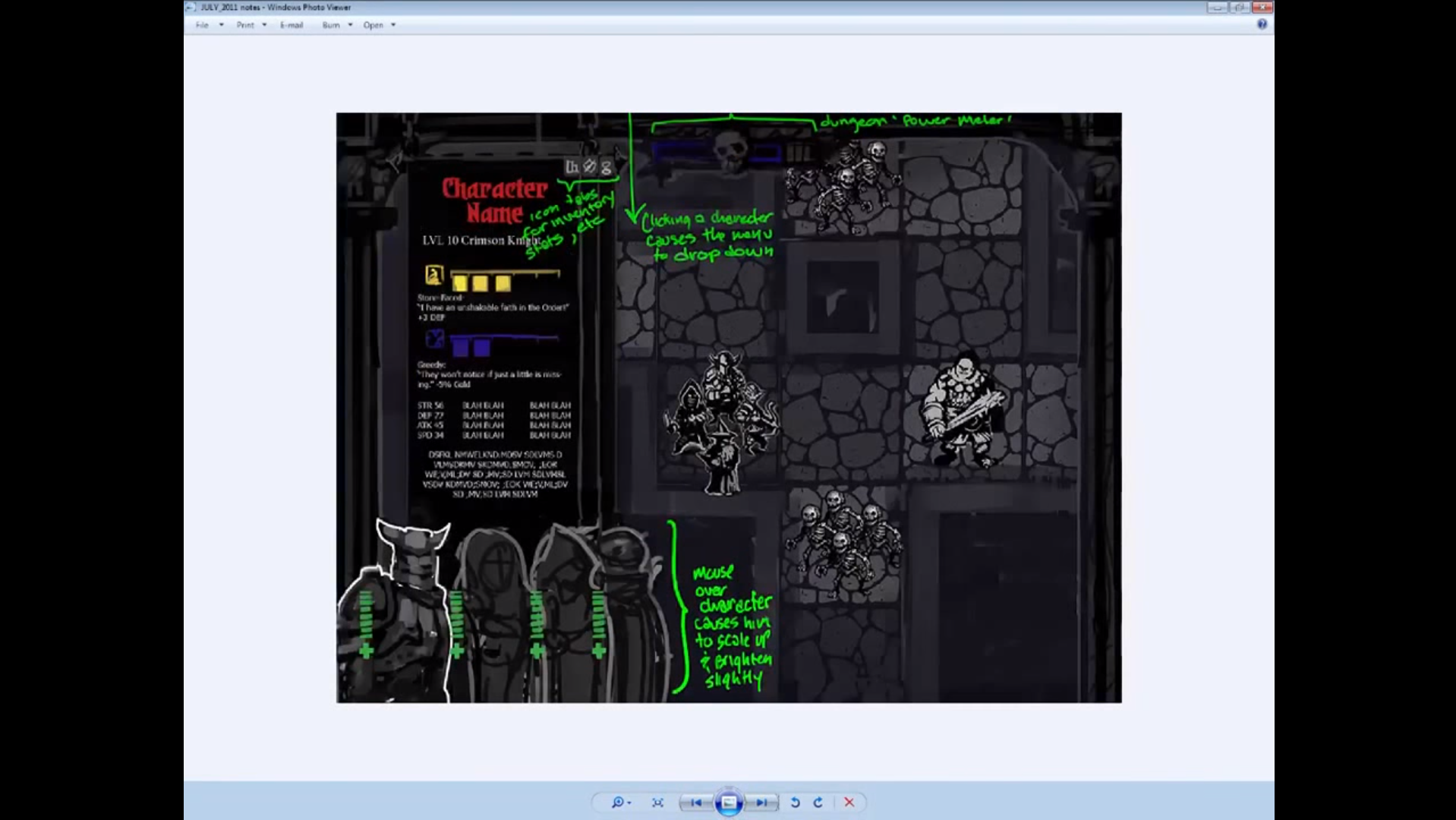 Concept art showing a possible game view.