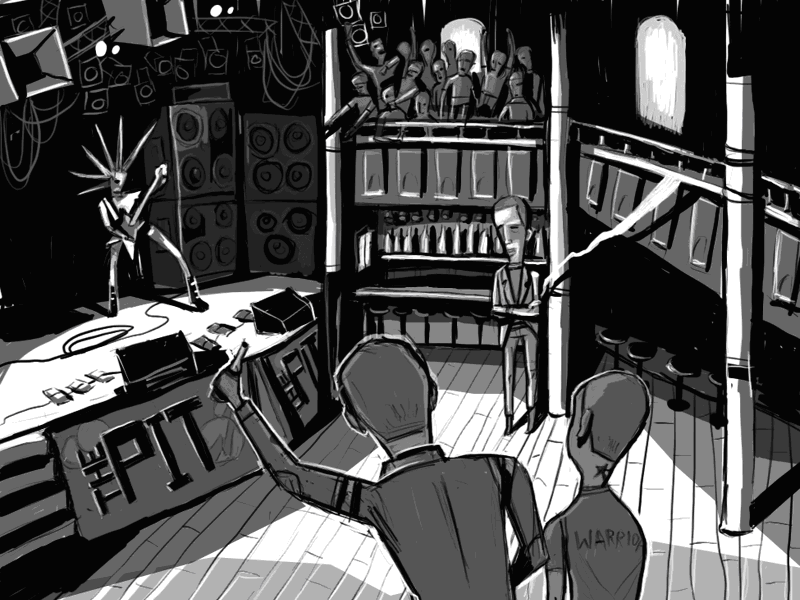"The Pit" big club concept, though resembling the RedOctane Club and not the Freak Pit