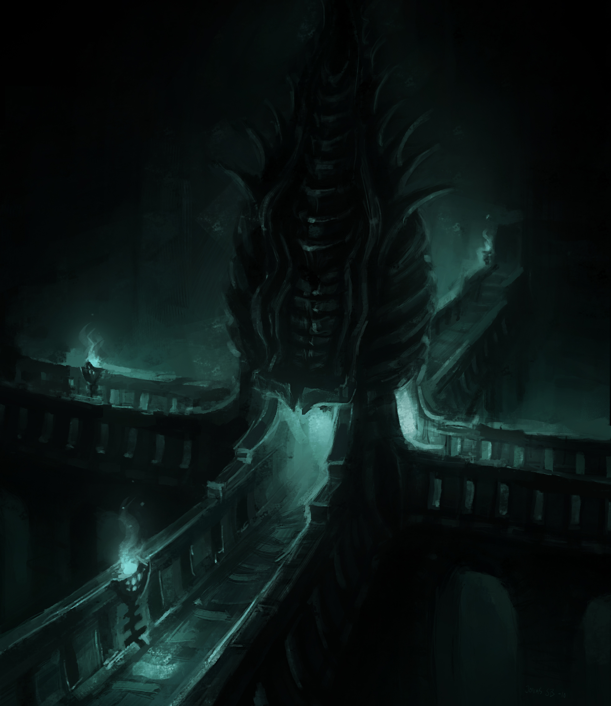 Concept art of the chancel.