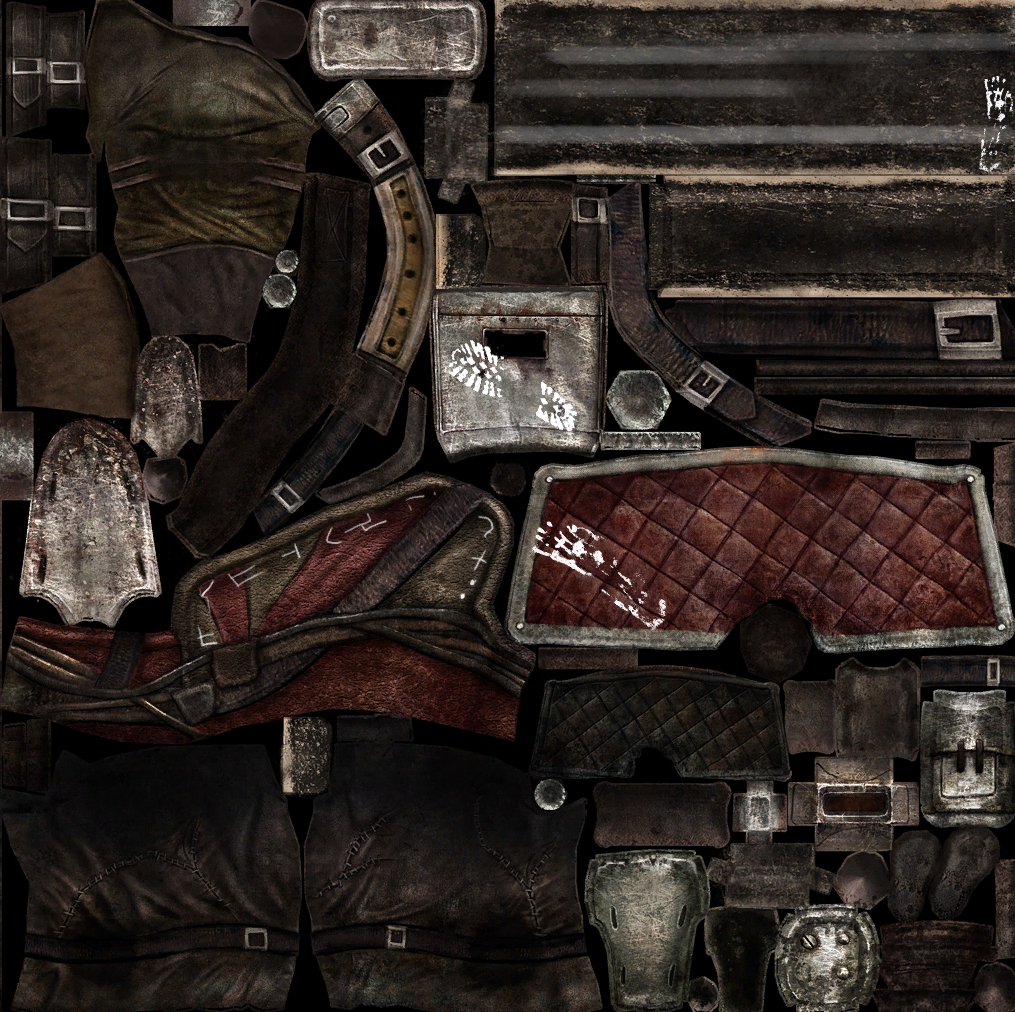 A number of interesting markings are painted onto the armor.