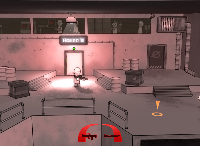 An early version of the Arena mode layout.