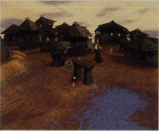 An early stone gate, cut but left in the final game files An early stone gate, cut but left in the final game files