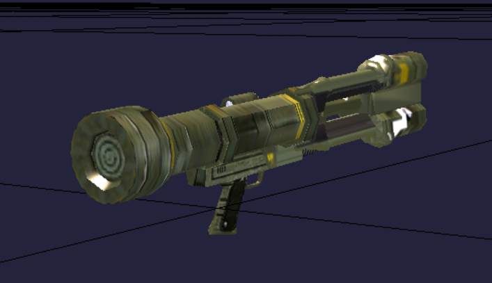 An unfinished MSK Lobber, found in the November 14th test build. (Back view)