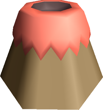 A volcano. A volcano.