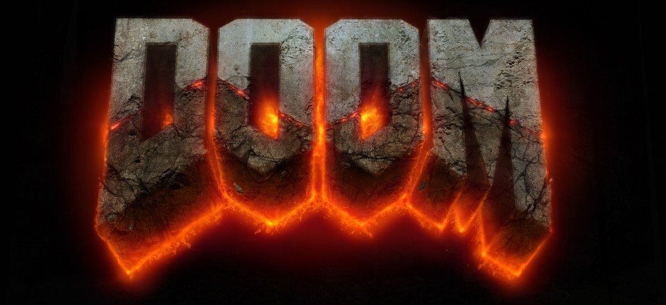 The earliest known incarnation of the Doom 4 logo, initially seen on id Software's job opportunities web page in early 2010.