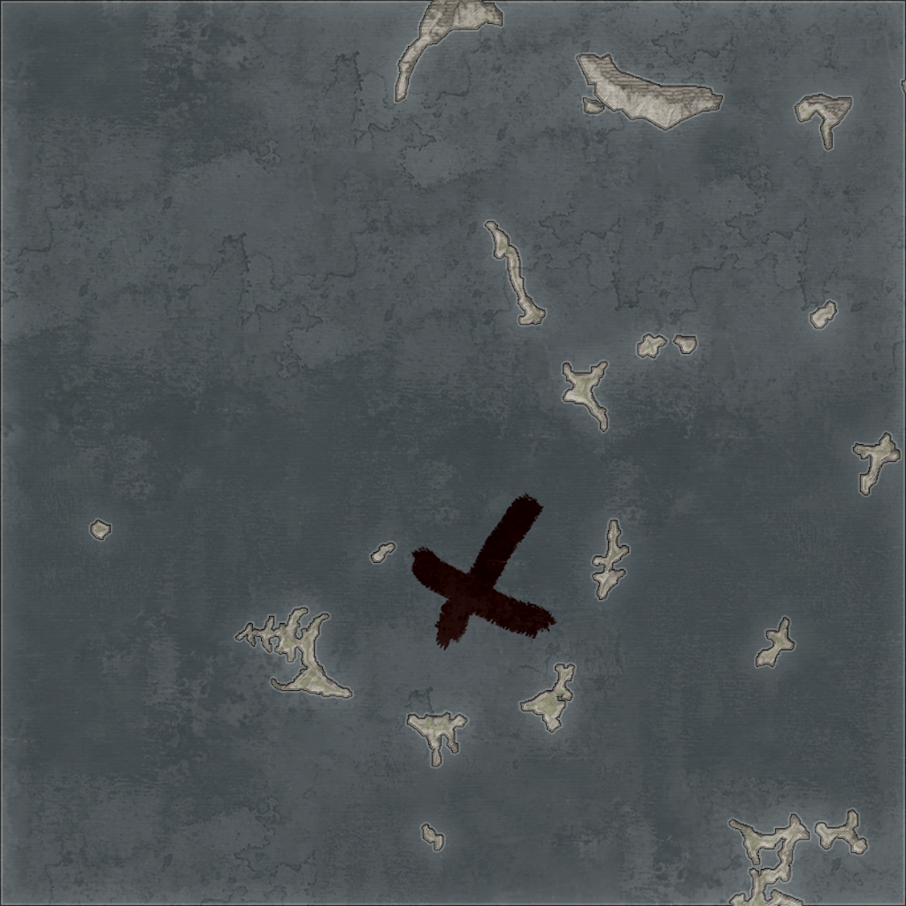 Sample for treasure found from sea charts.