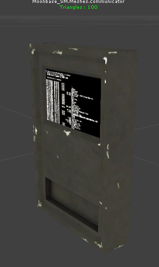 Some kind of computer panel called communicator in the files, the computer screen is not legible due to the quality. Some kind of computer panel called communicator in the files, the computer screen is not legible due to the quality.